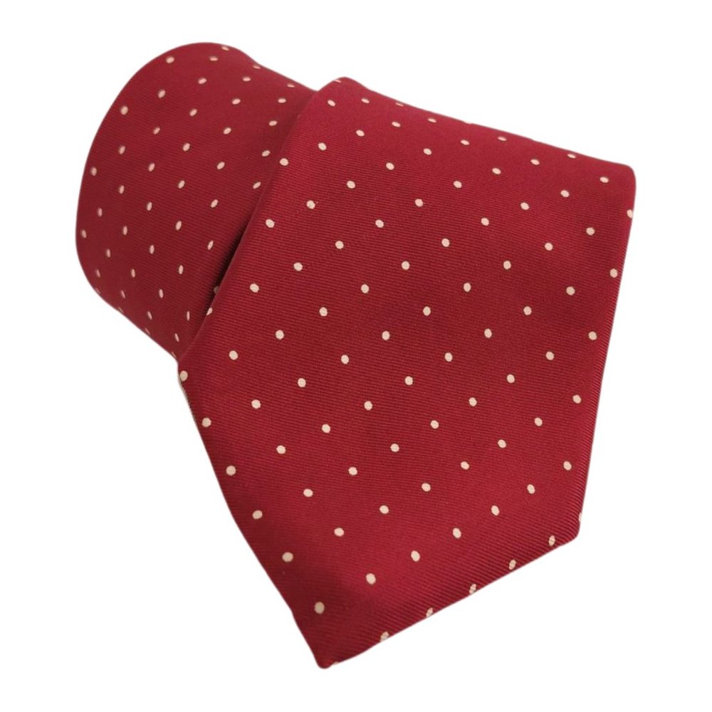 Mario Valentino Red 100% Silk Neck Tie